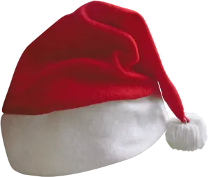 Red Santa Hat Isolatedon Black Background PNG Image