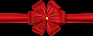 Red Satin Gift Bow PNG image with transparent background
