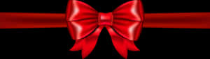 Red Satin Gift Bow PNG image with transparent background