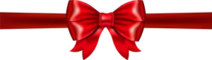 Red Satin Gift Bow PNG Image