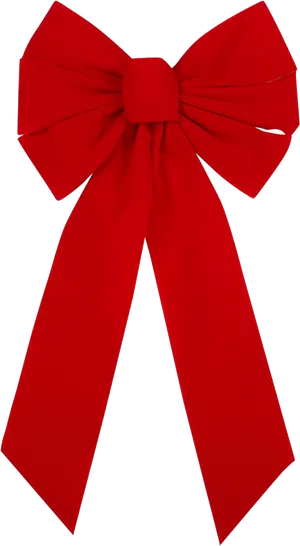 Red Satin Gift Bow PNG Image