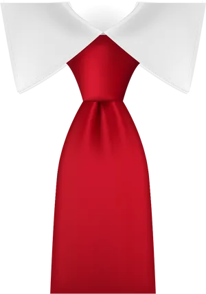 Red Satin Necktie Illustration PNG Image