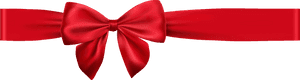 Red Holiday Bow - Satin, HD Png Download PNG