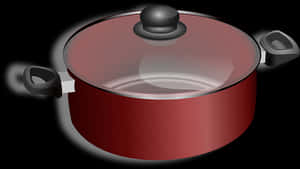 Red Saucepanwith Lid PNG image with transparent background