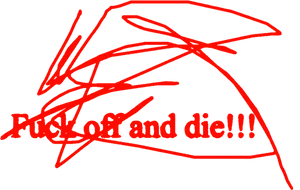 Red Scribble Aggressive Message PNG Image