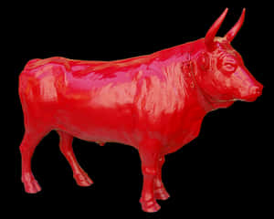 Red Sculpture Bullon Black Background PNG image with transparent background