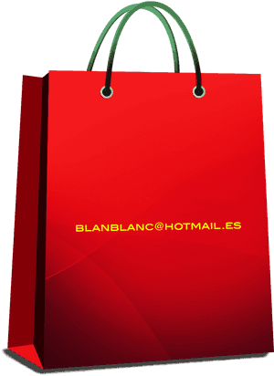 Red Shopping Bag Email Print PNG image with transparent background