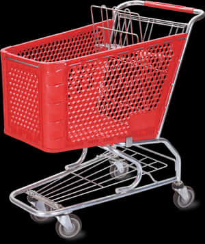 Red Shopping Cart Isolated PNG