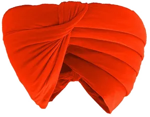 Red Sikh Turban Closeup PNG Image