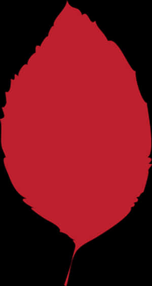 Red Silhouette Leaf Graphic PNG image with transparent background