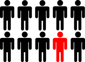 Red Silhouette Man Black Background PNG Image