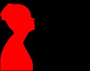 Red Silhouette Profile PNG image with transparent background