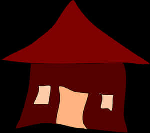 Red Simple House Illustration PNG image with transparent background