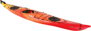 Red Single Kayak Isolated PNG with transparent background