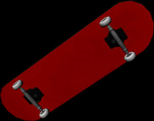 Red Skateboard Black Background PNG image with transparent background