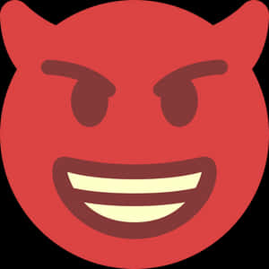 Red Smiling Devil Emoji PNG