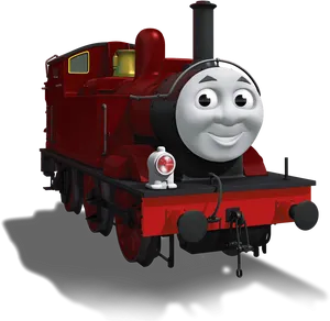 Red Smiling Train Character Thomas Friends PNG Image