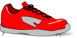 Red Sneaker Illustration PNG Image
