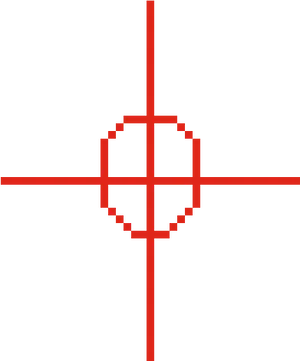 Red Sniper Crosshair Graphic PNG Image