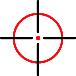 Red Sniper Crosshair Graphic PNG Image