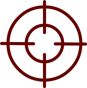 Red Sniper Crosshair Graphic PNG Image