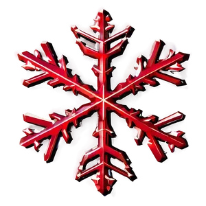 Red Snowflake A PNG Image