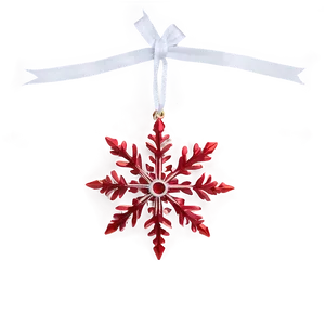 Red Snowflake Ornament Png Eyt73 PNG Image