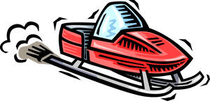 Vector Illustration Of Snowmobile Snowmachine Vehicle - Ski Doo Clip Art, HD Png Download PNG with transparent background