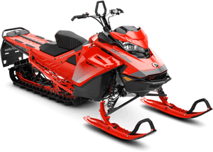 Red Snowmobile Summit Model PNG image with transparent background