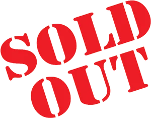 Red Sold Out Stamp PNG Image