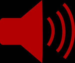 Red Speaker Icon PNG with transparent background