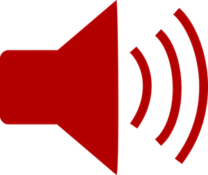 Red Speaker Icon PNG Image