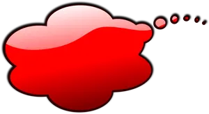 Red Speech Bubble Graphic PNG Image