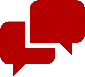 Red Speech Bubbles Graphic PNG Image