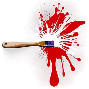 Red Splash Paint Brush Png Biv PNG Image