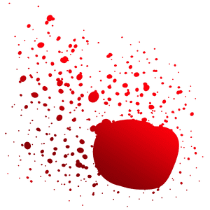 Red Splatter Graphic PNG image with transparent background