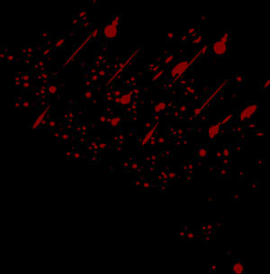 Red_ Splatter_on_ Black_ Background PNG with transparent background