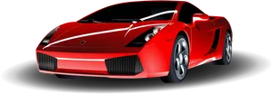 Red Sports Car Black Background PNG Image