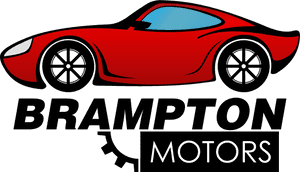Red Sports Car Brampton Motors Logo PNG with transparent background