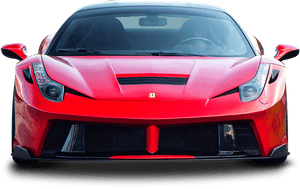Red Sports Car Front View PNG image with transparent background