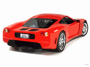 Red Sports Car Illustration PNG with transparent background