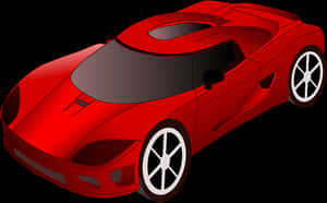 Red Sports Car Illustration PNG image with transparent background