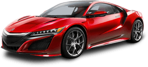 Red Sports Car Profile View PNG with transparent background
