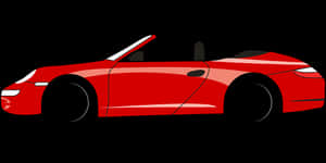 Red Sports Car Vector Illustration PNG with transparent background