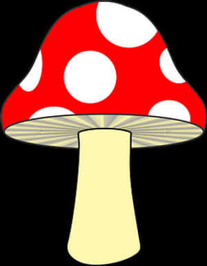 Red Spotted Mushroom Cartoon PNG image with transparent background
