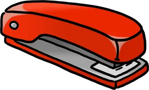 Red Stapler Vector Illustration PNG Image