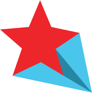 Red Blue Shooting Star - Red, HD Png Download PNG with transparent background