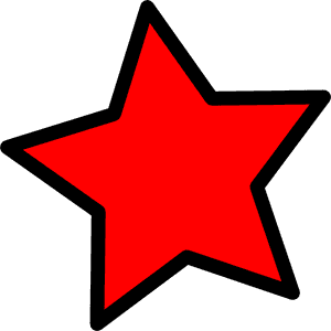 Red Star Clip Art - Red And Black Stars, HD Png Download PNG image with transparent background