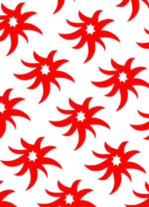 Red Star Patternon Black Background PNG Image