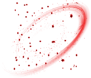 Red Star Swirl Abstract PNG Image